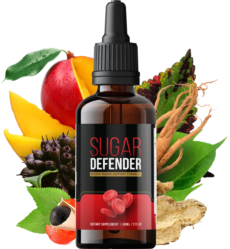 Sugar Defender liquid blood sugar support supplement bottle, official product photo