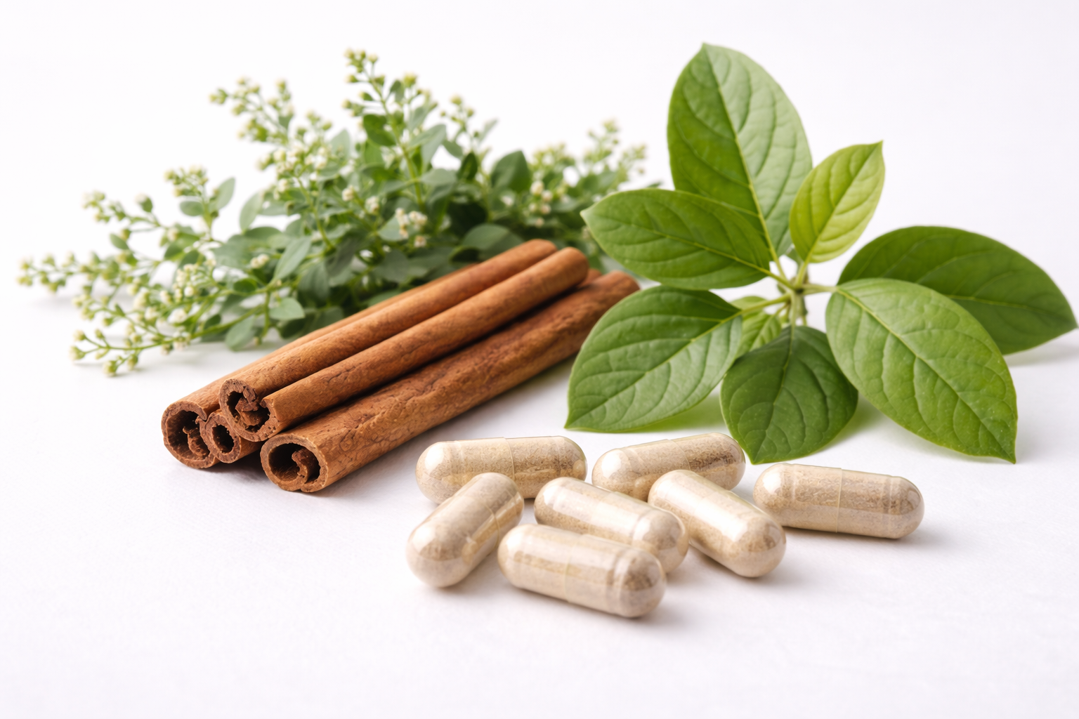 Natural ingredients in GlucoTrust, chromium, cinnamon, gymnema