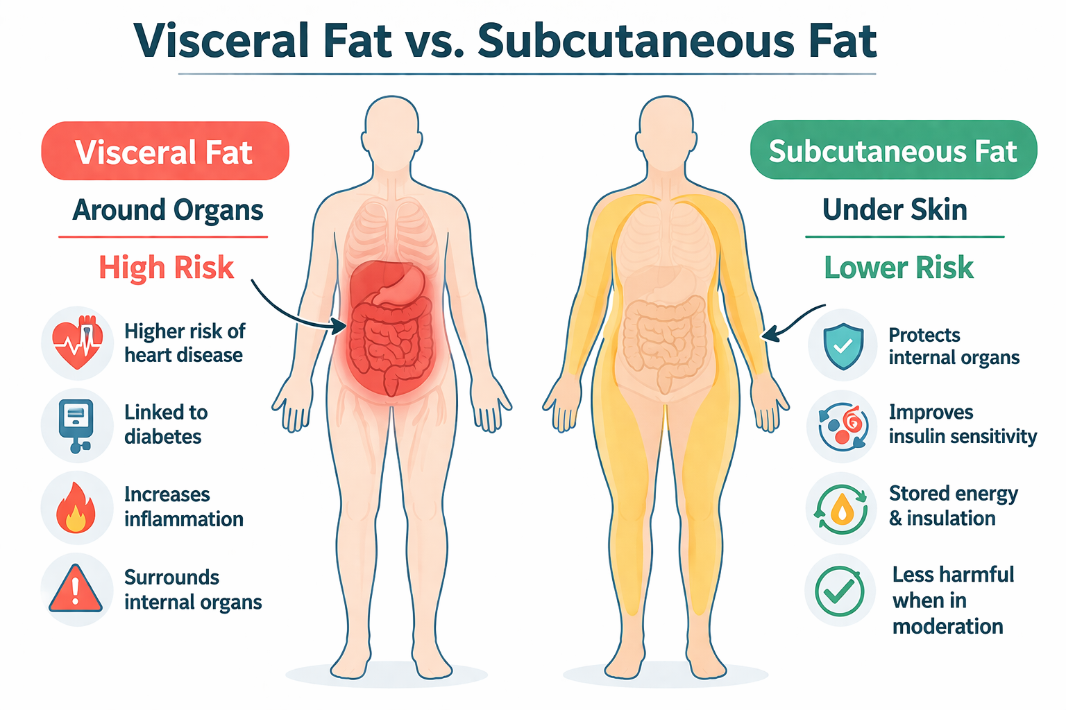 visceral fat vs subcutaneous fat prediabetes reversal