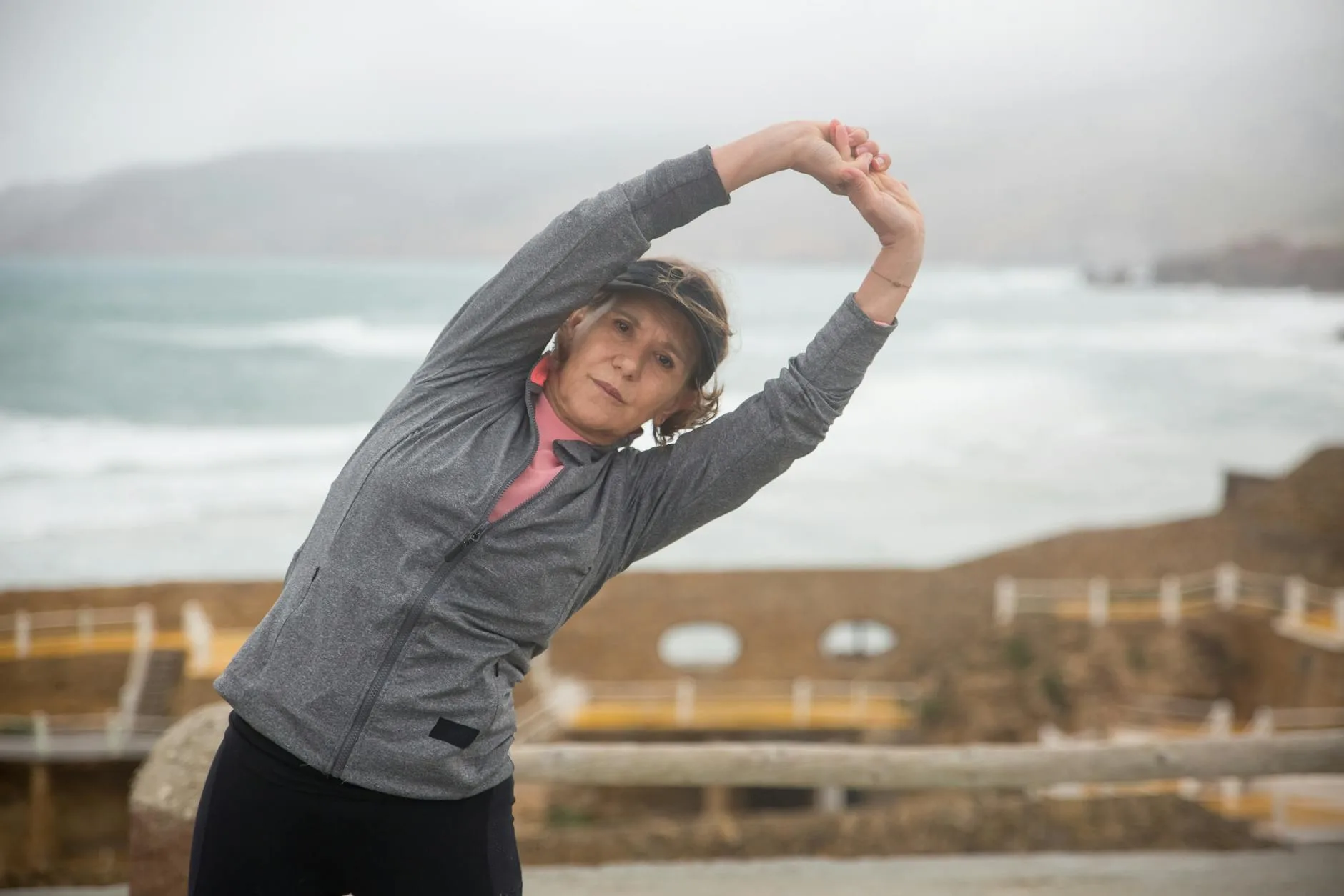 Woman in her 50s exercising outdoors, healthy blood sugar prediabetes management