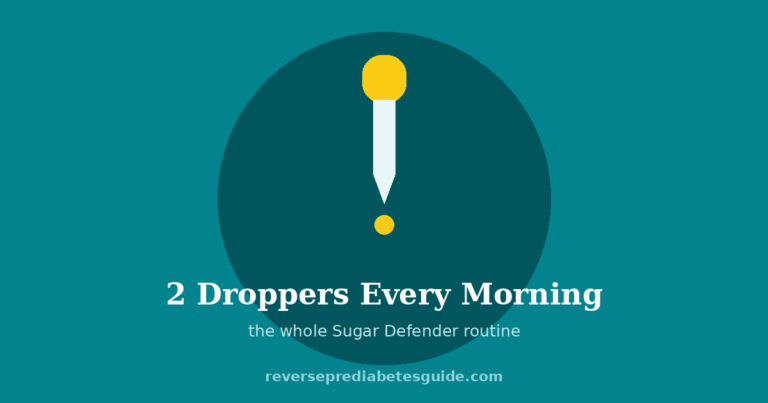 How to take Sugar Defender: two droppers every morning